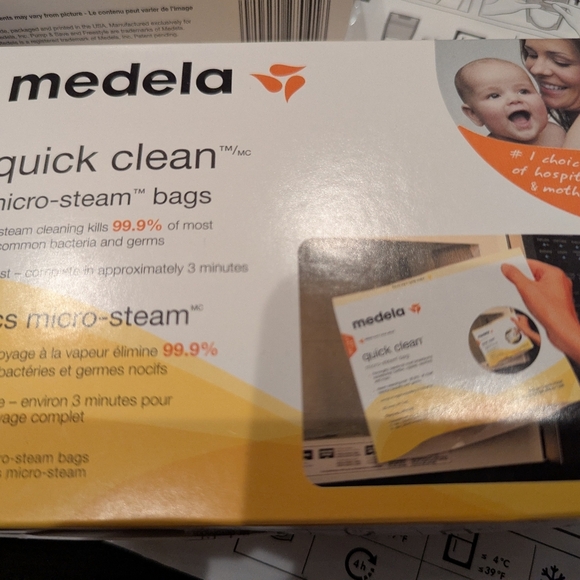 Medela Supplies Pump & Save milk Bags 2 Boxes & Steam Quick Clean Bags 1 Box - Picture 11 of 11